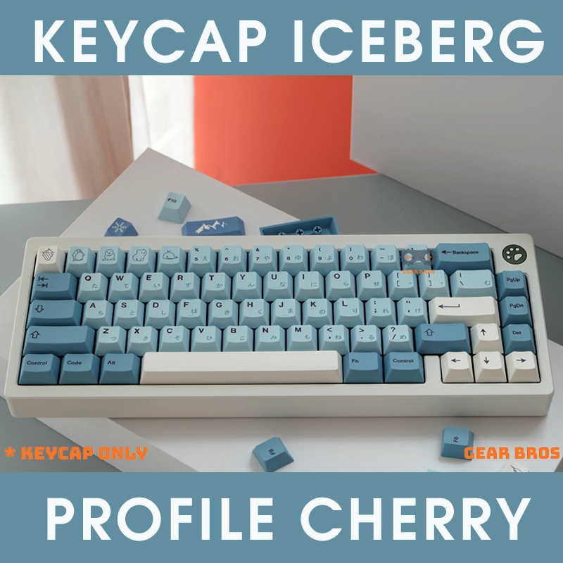 Keycap Iceberg Cho Bàn Phím Cơ Chất Liệu Thick PBT Cherry Profile In Dyesub 142 Phím | Gearbros