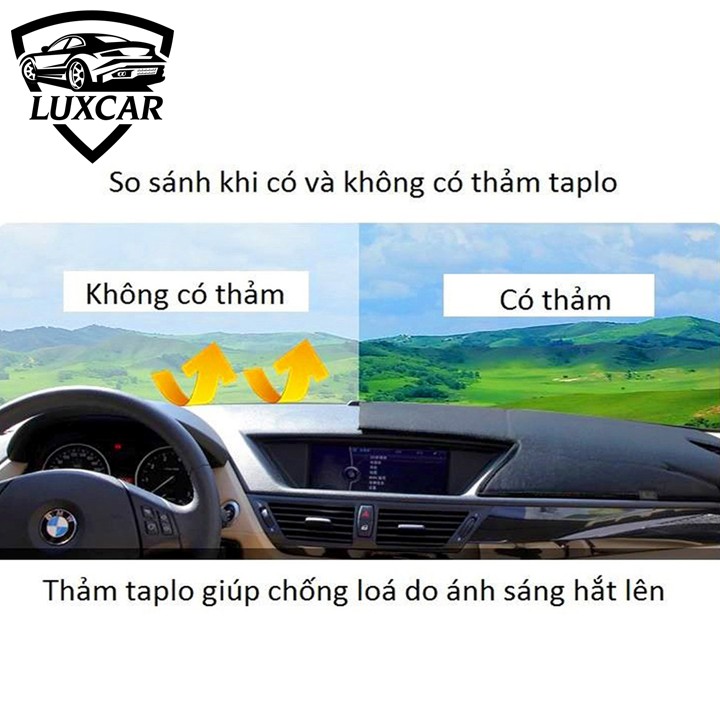 Thảm Taplo Nhung Lông Cừu LUXCAR Xe KIA SOLUTO - Đế cao su chống trượt