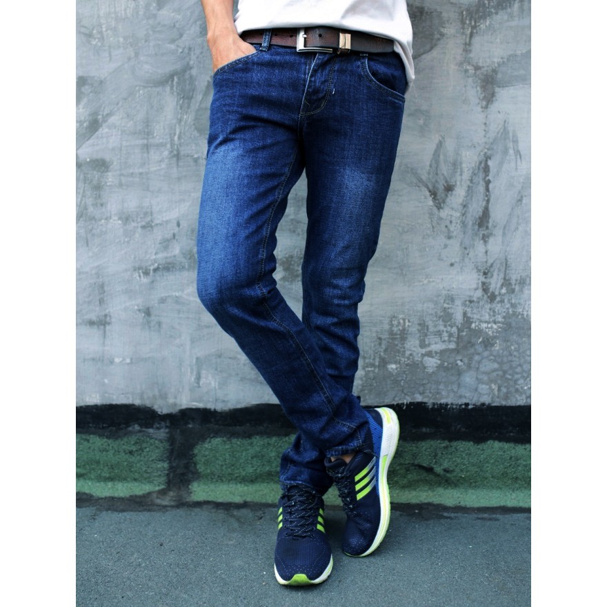 Quần Bò Nam Cao Cấp Demin Xanh Mài