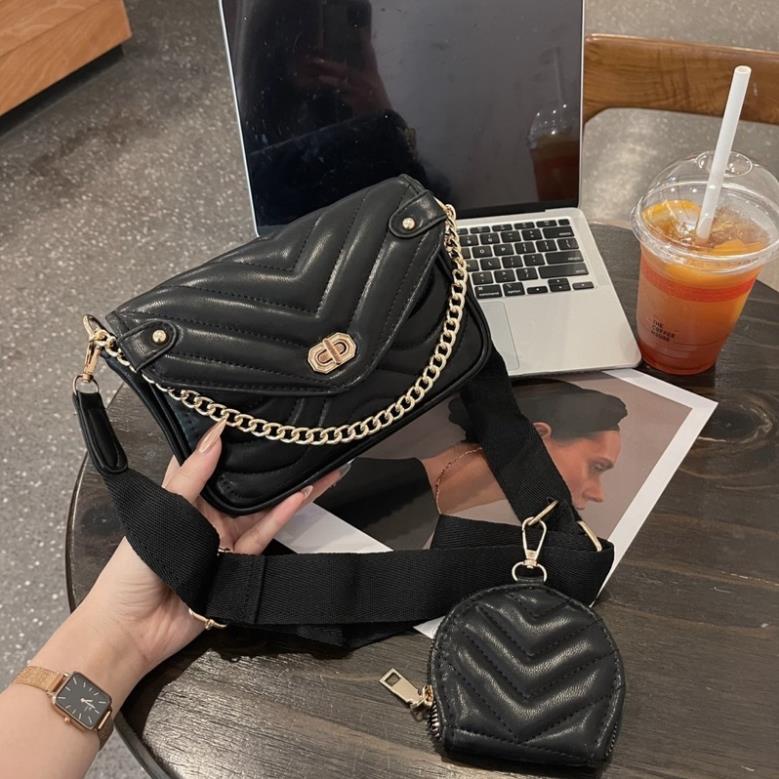 TÚI XÁCH TREND BAG KHOÁ XOAY CHO NỮ - túi 2 món