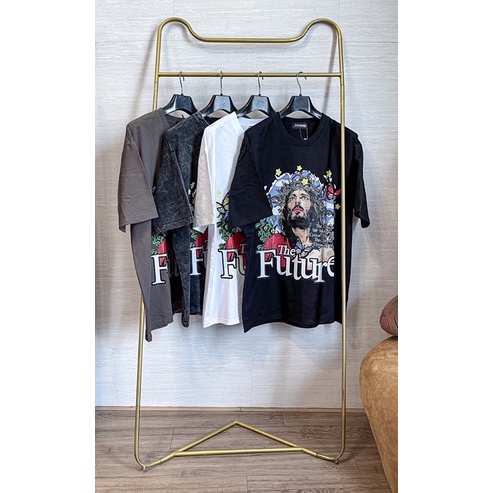 Áo thun tay ngắn vintage đầy đủ tem mạc và túi zip