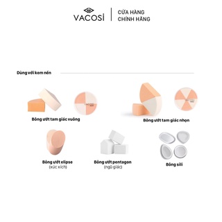 Bông Phấn Ướt Tròn Lớn VACOSI - BP05