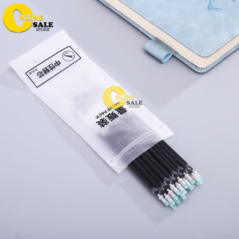 Ruột ngòi bút bi loại to gel nước màu đen/ xanh dương ngòi 0.5mm thay thế tiện dụng dành cho học sinh văn phòng