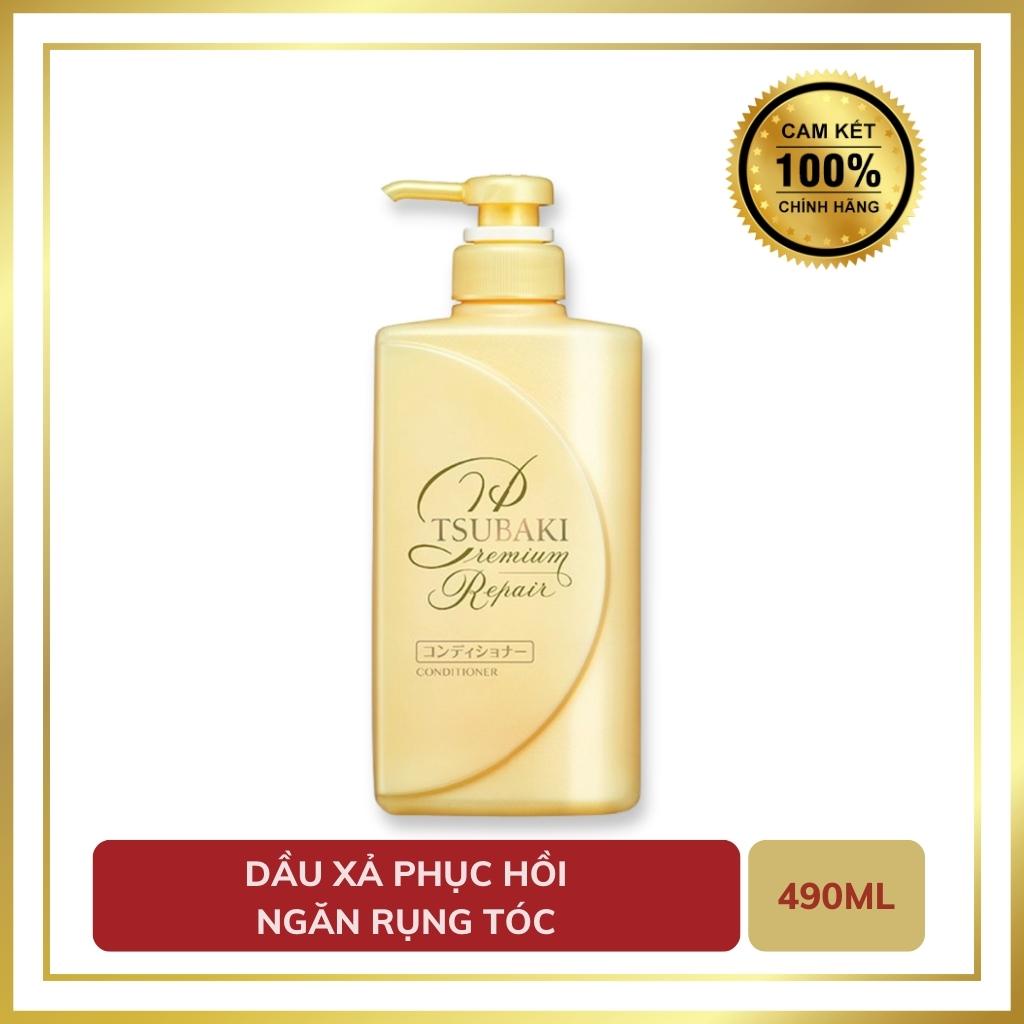 Dầu Gội Tsubaki Premium Repair Phục hồi ngăn rụng tóc 490ml (phiên bản Nâng Cấp) - có Dầu Xả