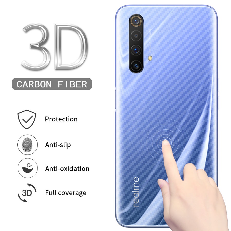 Miếng dán mặt lưng cacbon chống vân tay,xước Realme 5 6 7 8 9 Pro 5i 6i 7i 9i C3 C11 C12 C15 C17 C20 C21Y C25 C25S C25Y C35 Narzo 50 50i 30A