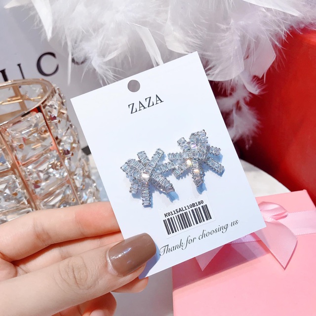 Khuyên tai/Bông tai bạc 925 đính Full đá cao cấp sang trọng - K0115AL