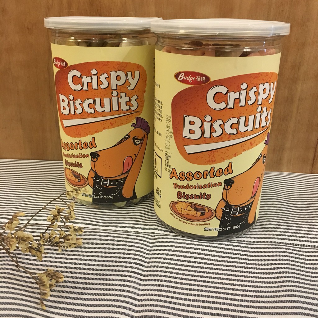 Bánh Quy Thưởng Vị Sữa Và Phô Mai Cho Cún Crispy Biscuits Hộp 380Gr