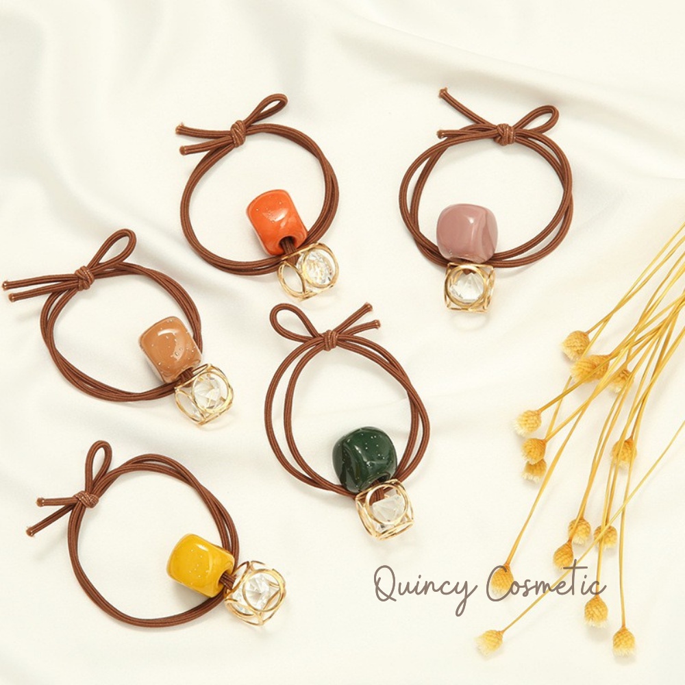 Dây Buộc Tóc, Thun Cột Tóc Scrunchies Xinh Xắn Phong Cách Hàn Quốc Dành Cho Nữ Quincy Cosmetic