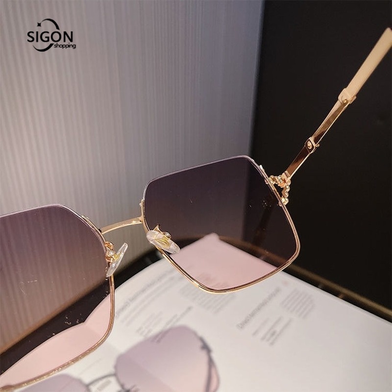 Kính Mát Gọng Vuông Lớn Chống Tia UV Thời Trang