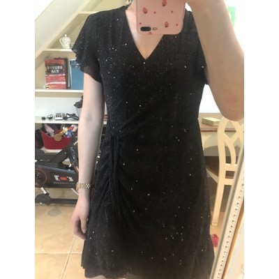 Váy Body Dáng Ôm Ngắn Cổ V Lấp Lánh Blink Blink Thắt Nơ Thời Thượng Phong Cách V00133 | BigBuy360 - bigbuy360.vn