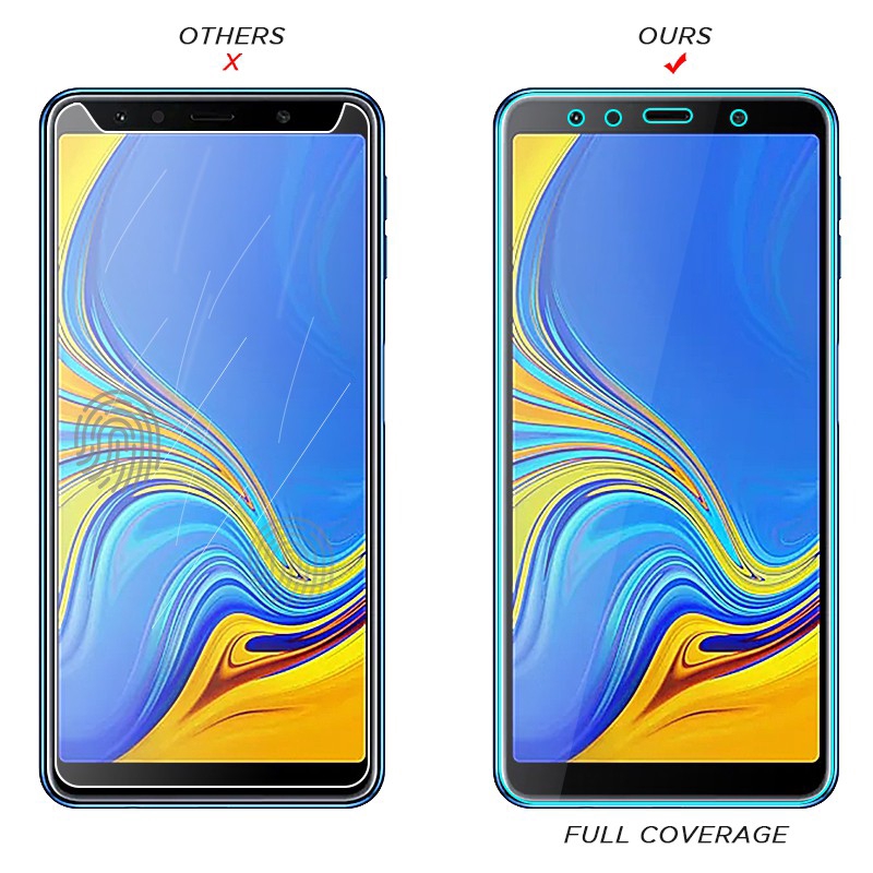 Kính cường lực bảo vệ màn hình cho điện thoại Samsung Galaxy A30 A50 A7 2018 J7 Prime A8 A9 Star Lite A9S A6 M10 M20