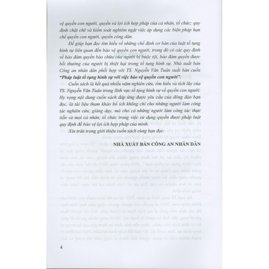 Sách - Pháp Luật Tố Tụng Hình Sự Với Việc Bảo Vệ Quyền Con Người | BigBuy360 - bigbuy360.vn