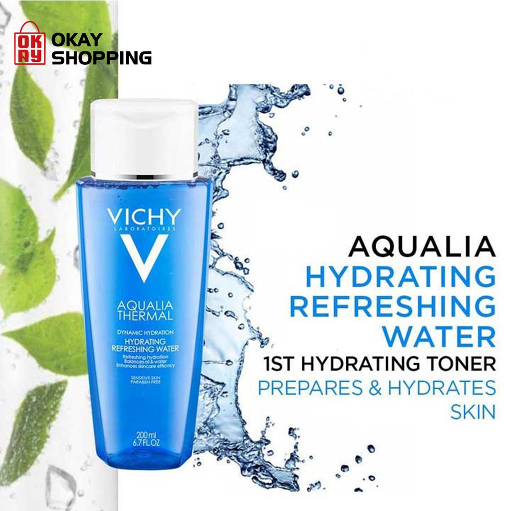 Nước hoa hồng thải độc tố làm mềm da Vichy aqualia thermal hydrating refresing water 200ml | WebRaoVat - webraovat.net.vn