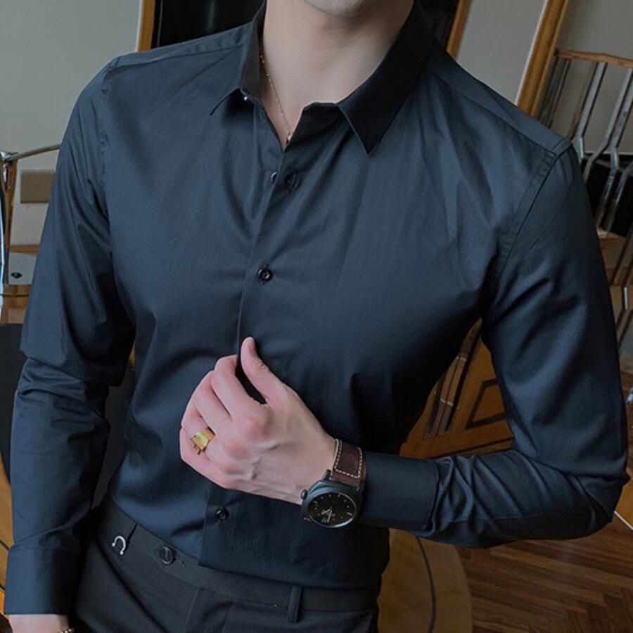 Áo Sơ Mi Nam Dài Tay Màu Trơn Kích Thước Lớn 8xl