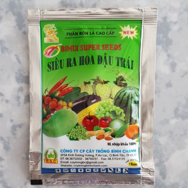 Siêu ra hoa đậu trái Bimix super seeds