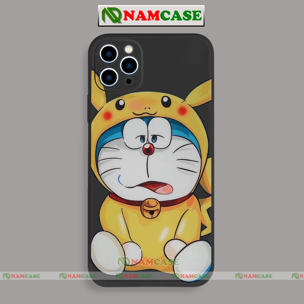Ốp lưng iPhone cặp đôi hoạt hình Doraemon dễ thương đẹp cạnh viền vuông ip 6/6s/7/8/X/XS/XR/11/12/13/14 Pro Plus Max