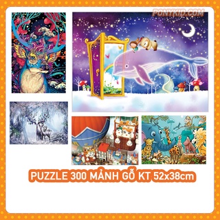 Tranh Ghép Xếp Hình 300 Mảnh Gỗ Jigsaw Puzzle Kích Thước 52x38cm/Puzzle Cho Bé/Tranh Ghép Hình Cho Bé Từ 6 Tuổi