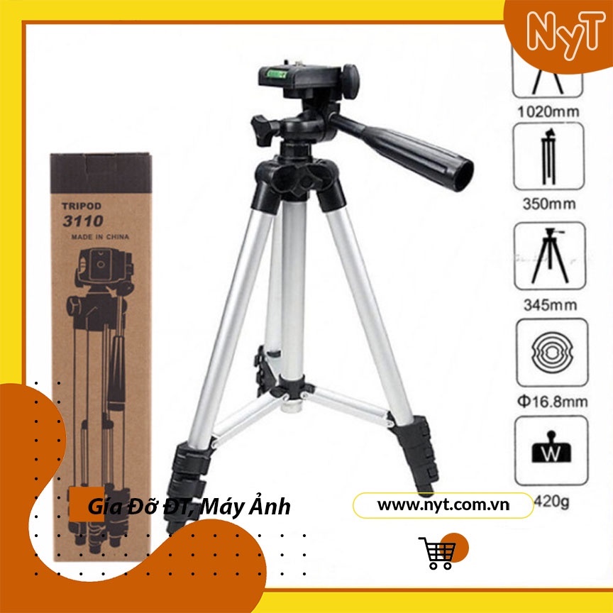 Tripod Quay Video Tiktok, Livestream, Chụp Hình, Giá Rẻ - Thiết Kế Nhôm Sang Trọng