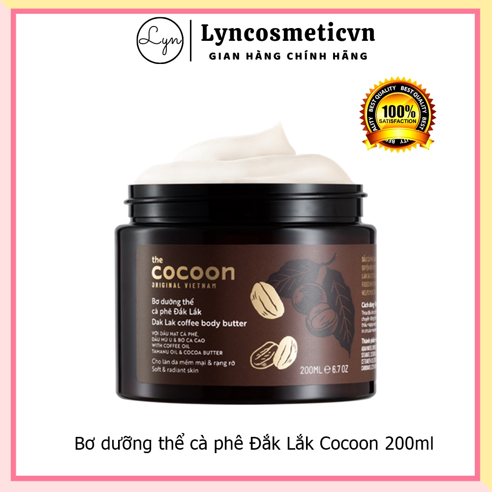 Bơ dưỡng thể cà phê Đắk Lắk Cocoon 200ml