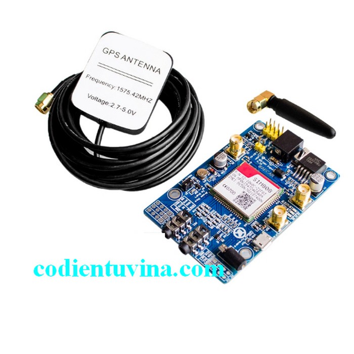 Mạch GSM GPRS GPS SIM808 Tích Hợp Nguồn Xung Và IC Đệm