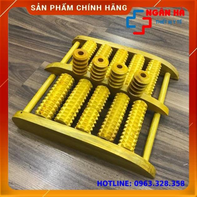 Bàn lăn chân gỗ massage chân bằng gỗ loại 5 hàng - [Hàng công ty]