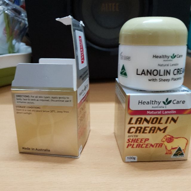 Kem cừu Úc Lanolin Cream 100g Healthy care chính hãng whith sheep Placenta , with vitamin E