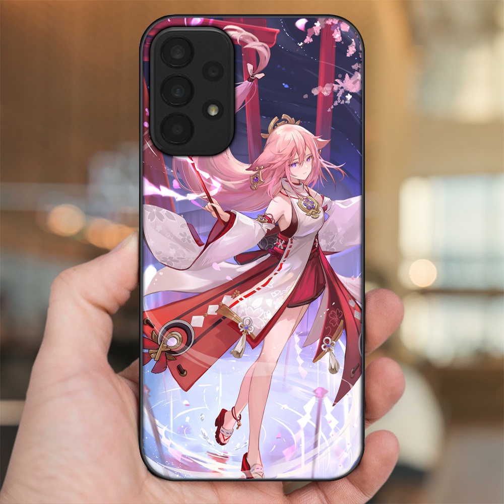 Ốp lưng Samsung A23 viền đen in hình Yae Miko Genshin Impact