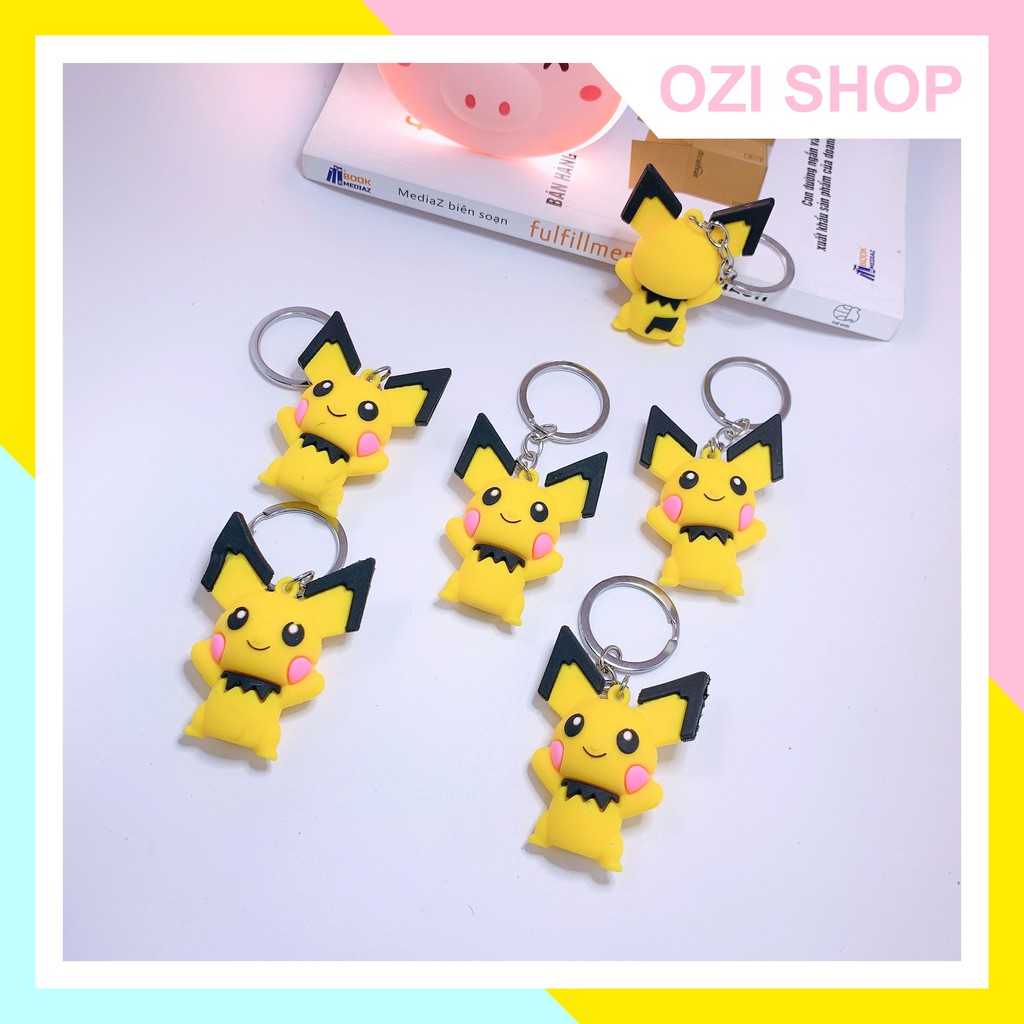 Móc khóa hoạt hình picachu vàng #3