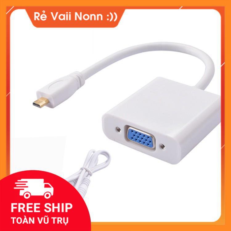 Cáp Micro HDMi To VGA + Audio - Cáp Chuyển Micro HDMI Sang VGA ( Màu Ngẫu Nhiên ).MHAA