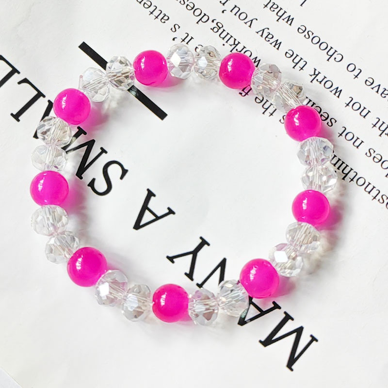 Vòng Tay Chuỗi Hạt Pha Lê Màu Kẹo Lãng Mạn Thời Trang Trẻ Trung