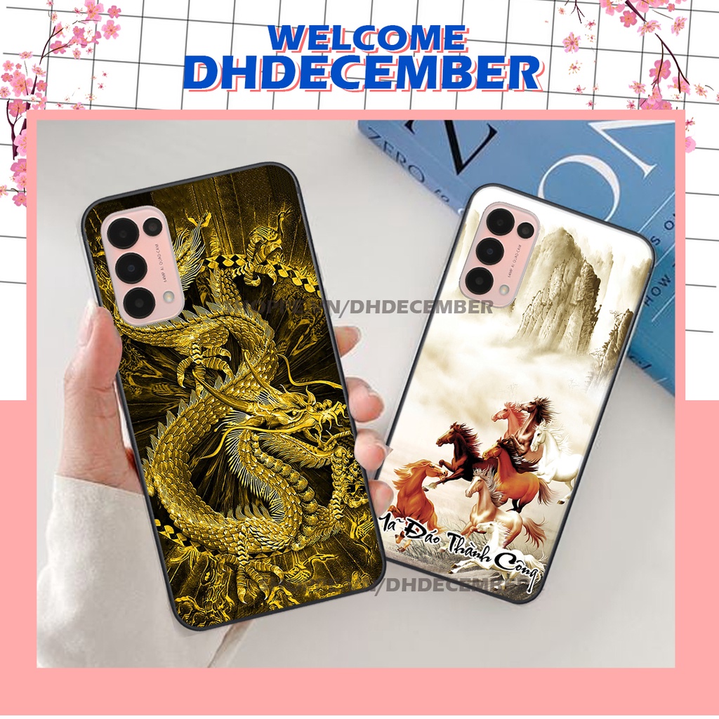 Ốp lưng Oppo RENO 5 in hình thư pháp tâm an vạn sự an ,mã đáo thành công SIÊU CHẤT