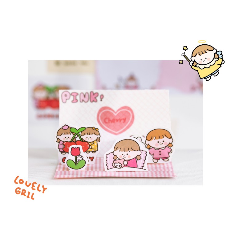 Bộ Sticker Giấy Note Phụ Kiện Card Trang Trí  ORIGINAL CUTE Hình Dán Trang Trí Sổ Planner Bullet Journal