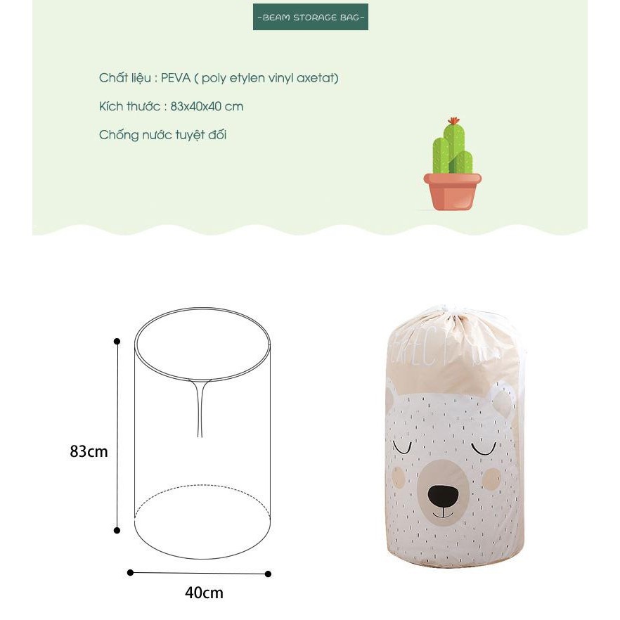 Túi Đựng Quần Áo Chăn Màn Chống Thấm Có Dây Rút