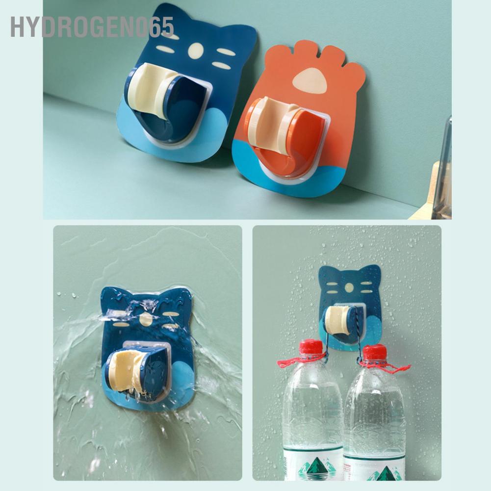 Hydrogen065 Shower Head Holder Bathroom Nail Free Seamless Waterproof Fixed Base with Hook