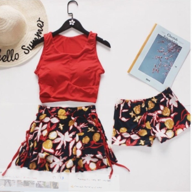 Bán Sỉ Set bộ bơi 3 mảnh(áo+chân váy+quần) | BigBuy360 - bigbuy360.vn