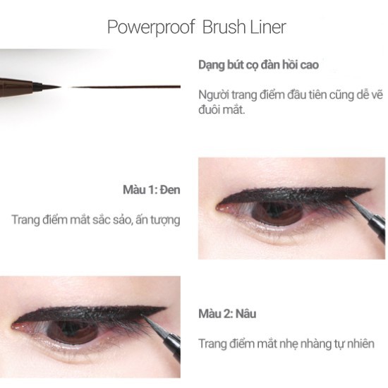 Bút kẻ mắt nước innisfree Powerproof Brush Liner 0.6g