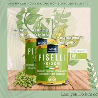 Đậu Hà Lan hữu cơ đóng hộp 340g Sottolestelle