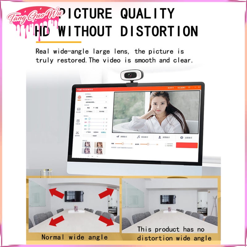 Webcam HD dùng cáp USB có micro điều chỉnh được với giá đỡ tripod cho cuộc họp để bàn máy tính tại nhà | BigBuy360 - bigbuy360.vn