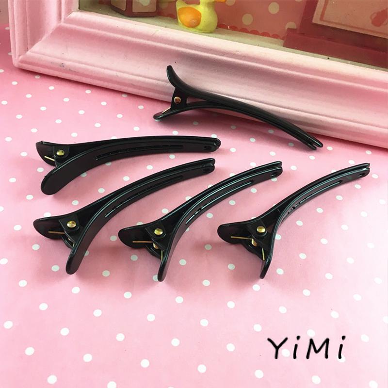 Kẹp tóc mỏ vịt bằng nhựa trong suốt màu sắc ngọt ngào