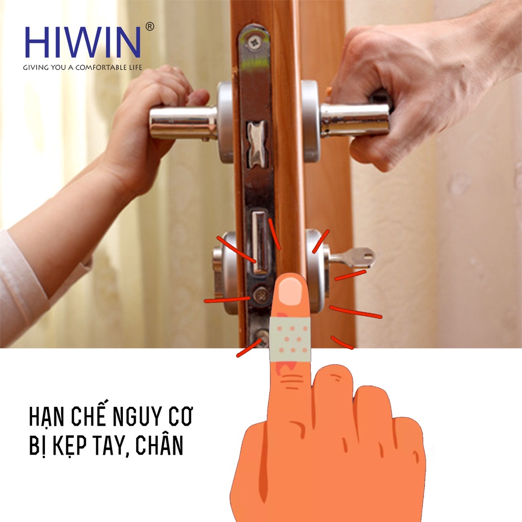 Hít cửa, chặn cửa nam châm chống va đập đế tròn kích thước nhỏ gọn inox 304 HIWIN Y-9001