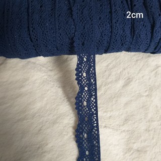 Ren  cotton màu , size 1.4cm đến 3cm (dây 5 mét)