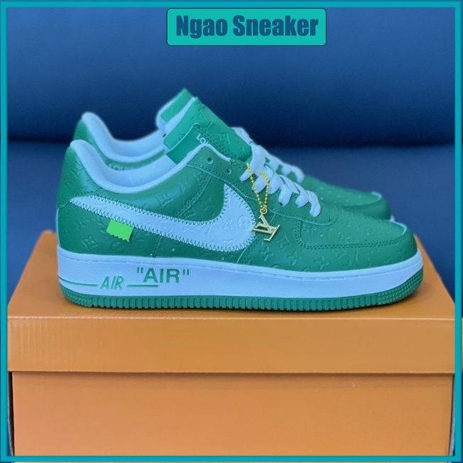 Giày AF1 Lv "Dum Green" họa tiết in dập phiên bản cao cấp