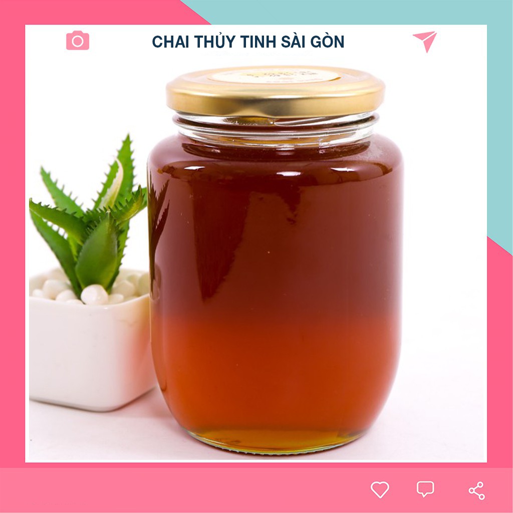 Hũ thủy tinh tròn 500ML nắp thiếc | FREE SHIP 50K