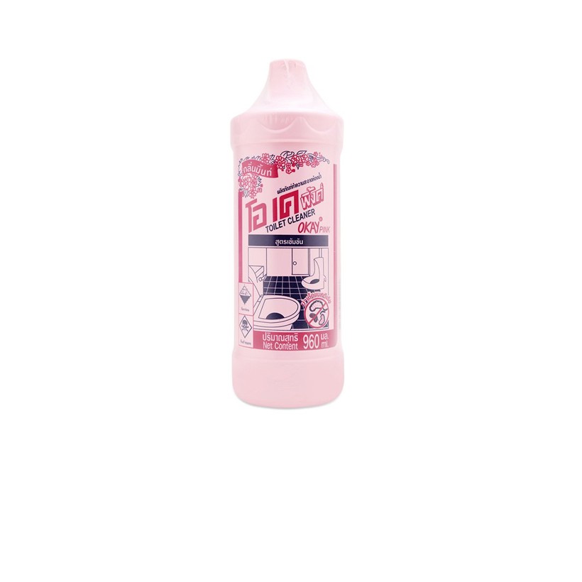 Nước tẩy nhà vệ sinh Toilet Okay Pink thái lan dạng chai 960ml