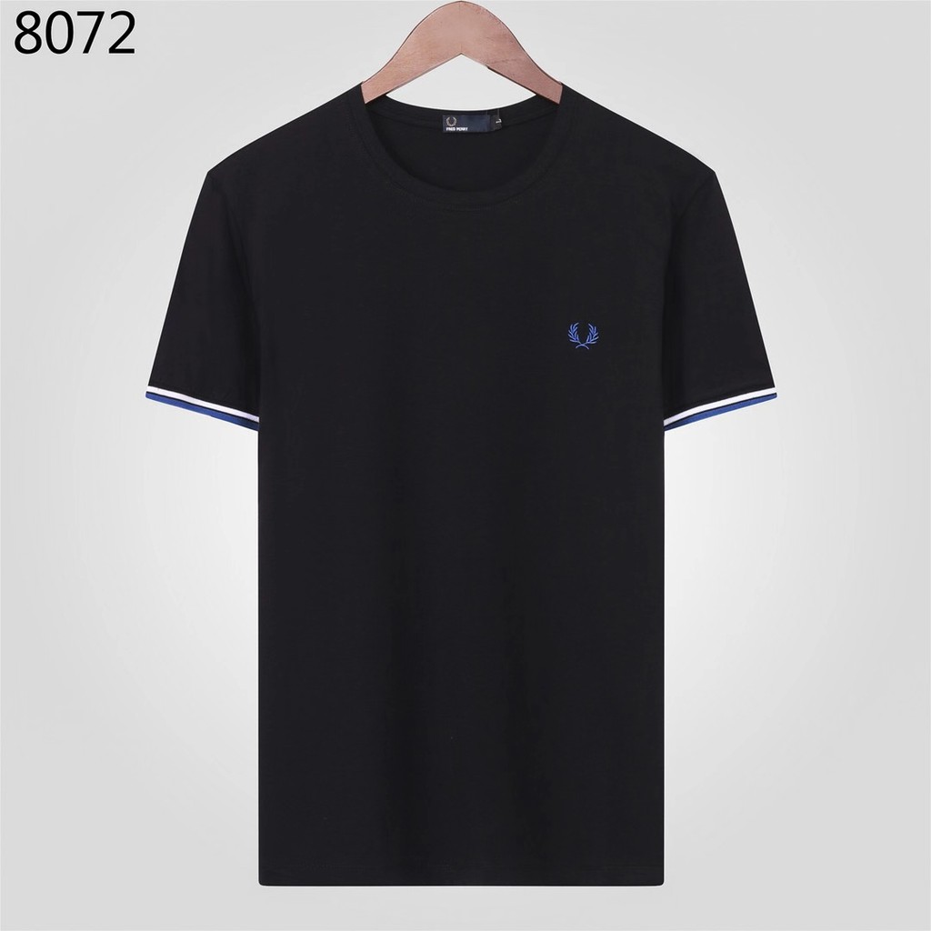 Áo Thun Cotton Ngắn Tay Thêu Logo Fred Perry Cổ Điển Cho Nam 2021