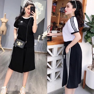 Quần Adidas nữ ống rộng thời trang[full tag code]