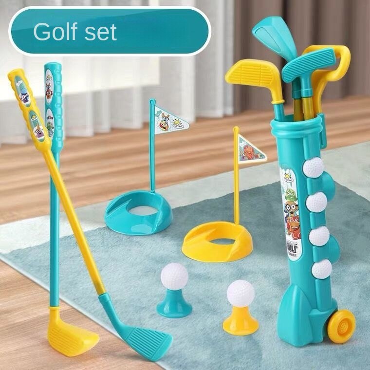 Bộ Đồ Chơi Đánh Golf Với 1 Xe Và 3 Gậy Đánh Golf 2 Lỗ/ 4 Bóng Tiện Dụng Cho Bé