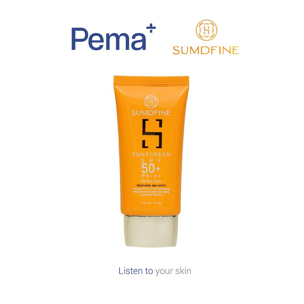 Kem Chống Nắng SumDfine Mọi Loại Da Chống Nắng Vật Lý Nâng Tone Sunscreen Hàn Quốc SPF 50+, PA+++