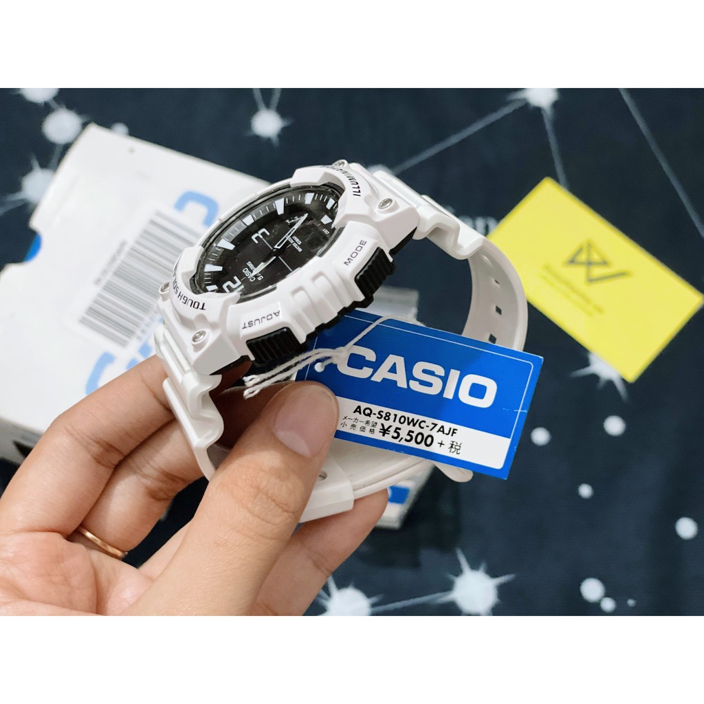 Đồng hồ nam Casio AQ-S810WC-7AVDF kích cỡ 46mm chạy pin năng lượng mặt trời