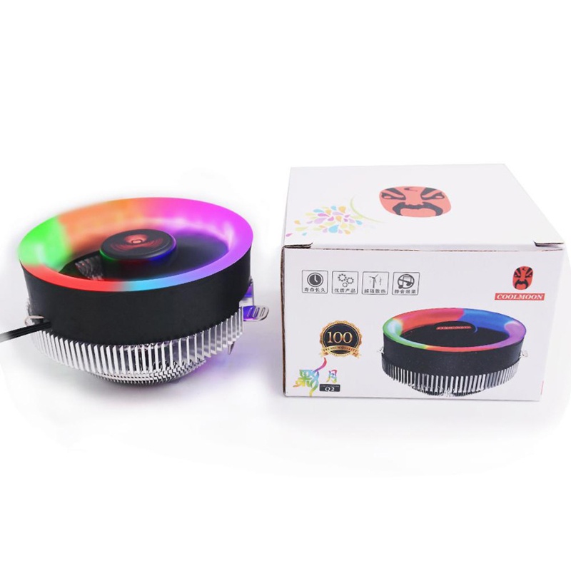 Quạt Tản Nhiệt Q2 Rgb 3 Pin Cho Ổ Cắm Lga 775 1150 1151 1155 1156 Am4 Am3 Am2 +